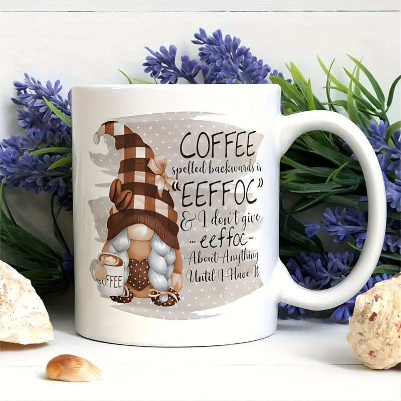 "Gnome Coffee Mug | Funny 11oz Ceramic Mug for Office, Home, or Parties"