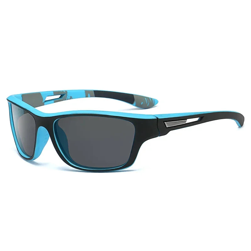 Men’s Polarized Sports Sunglasses with Rope – UV400 Outdoor Driving & Hiking Eyewear