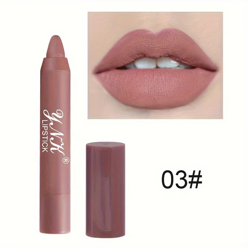 1PC Velvet Matte Lipsticks Pencil Waterproof Long Lasting Sexy Red Lip Stick Non-Stick Cup Makeup Lip Tint Pen Cosmetic