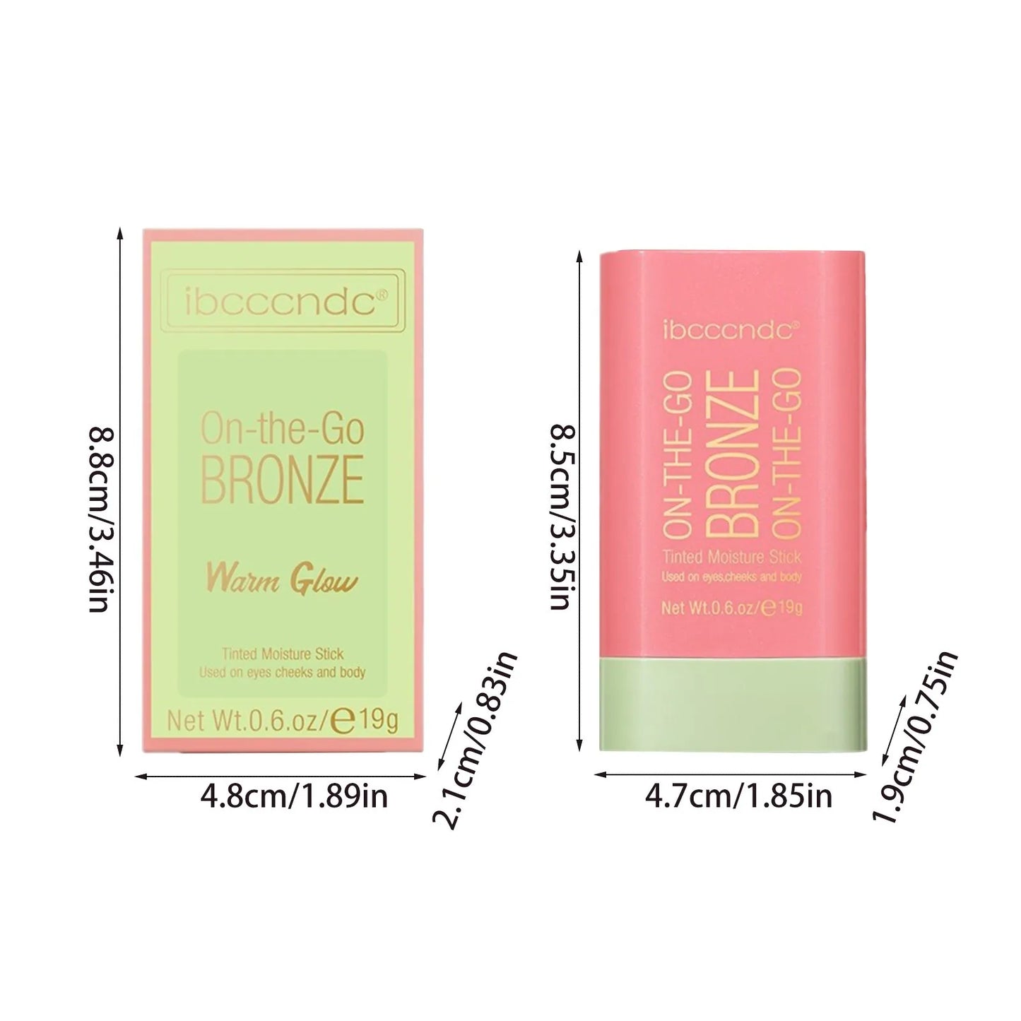 Rotating Contouring Stick Highlight Contouring And Brightening Shadow Stick, Flatness Contouring Stick Makeup Bronzer Stick(19g)