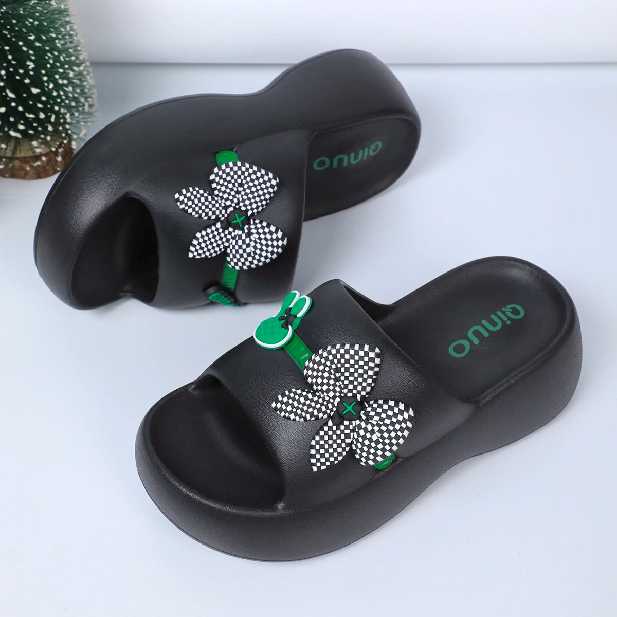 Women’s Platform Cloud Flip Flops – Soft EVA Pillow Slides, Non-Slip Beach Sandals