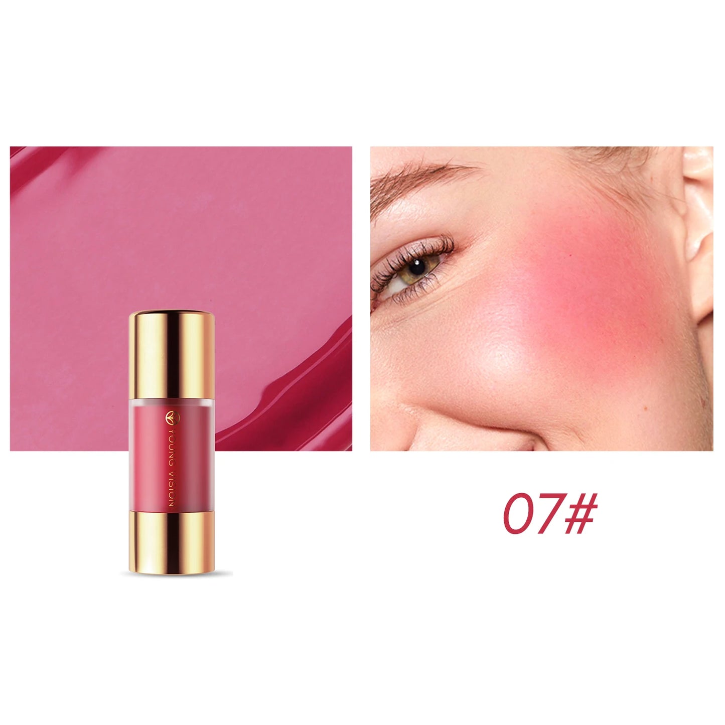 8 colors long-lasting Bottom press moisturizing easy makeup blush pencil solid creamy Liquid blusher