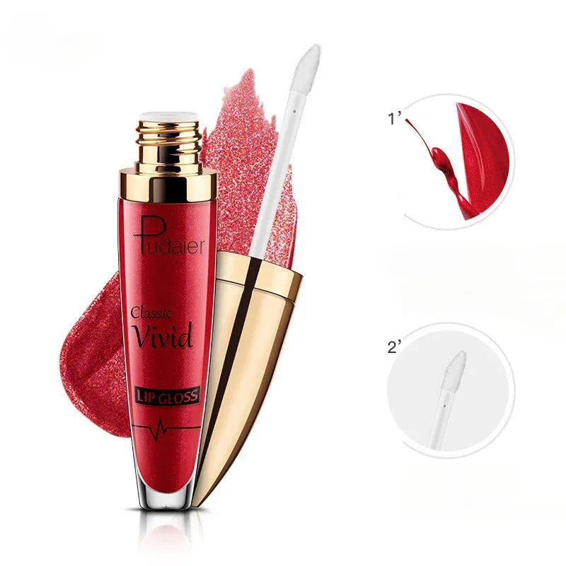 18 Colors Glitter Lip Gloss Waterproof Long Lasting Diamond Matte To Shimmer Metallic Liquid Lipstick Women Lips Makeup Cosmetic