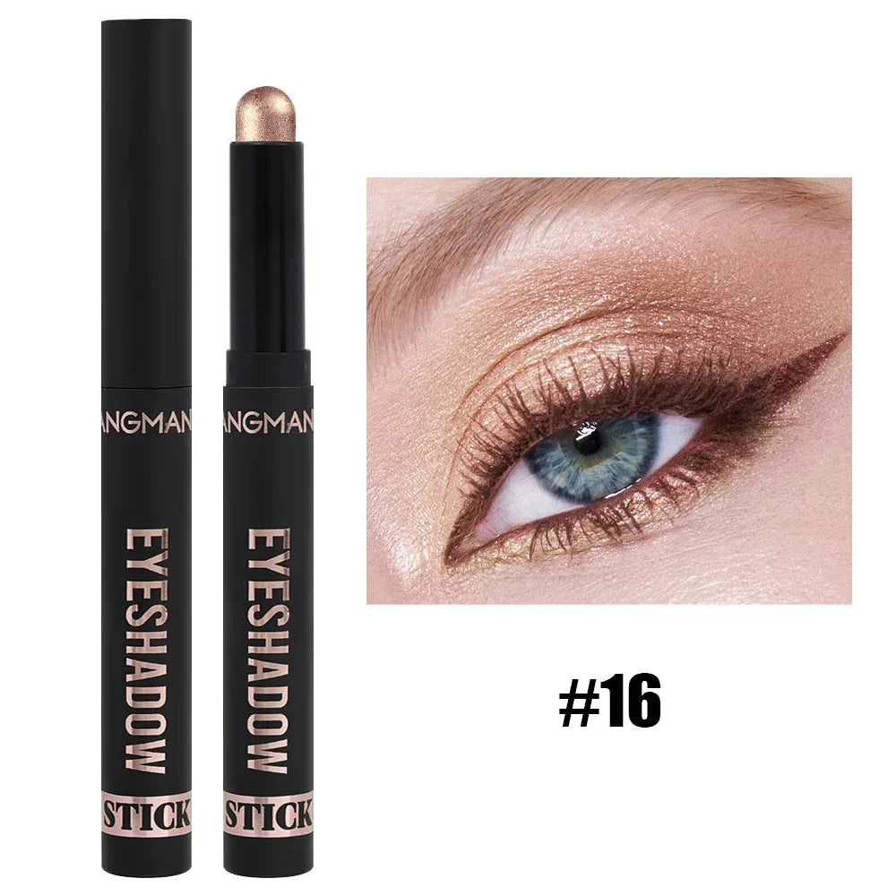 Matte Glitter Eyeshadow Stick Makeup Pearlescent Brighten Lying Silkworm Eyeliner Highlighter Lasting Eye Shadow Pencil Cosmetic