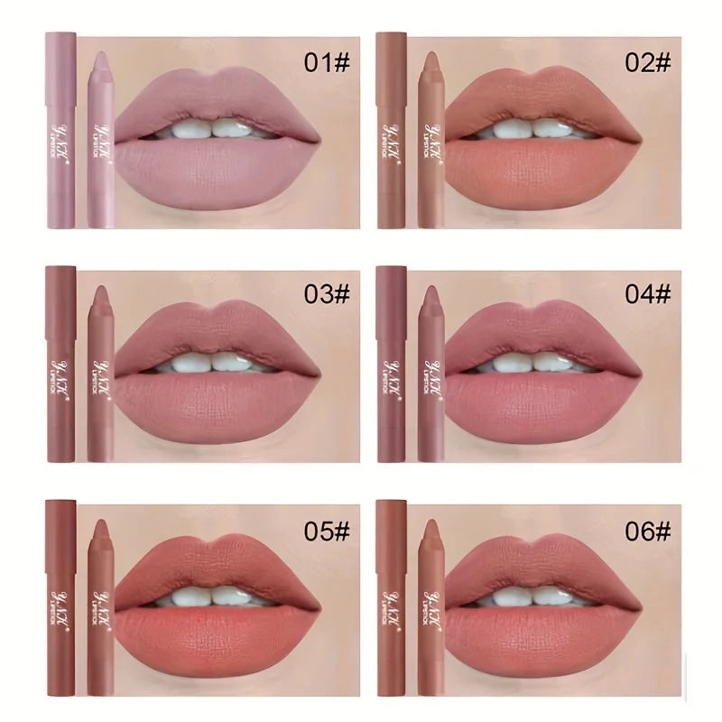 1PC Velvet Matte Lipsticks Pencil Waterproof Long Lasting Sexy Red Lip Stick Non-Stick Cup Makeup Lip Tint Pen Cosmetic