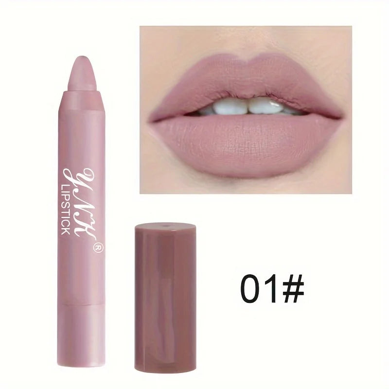 1PC Velvet Matte Lipsticks Pencil Waterproof Long Lasting Sexy Red Lip Stick Non-Stick Cup Makeup Lip Tint Pen Cosmetic