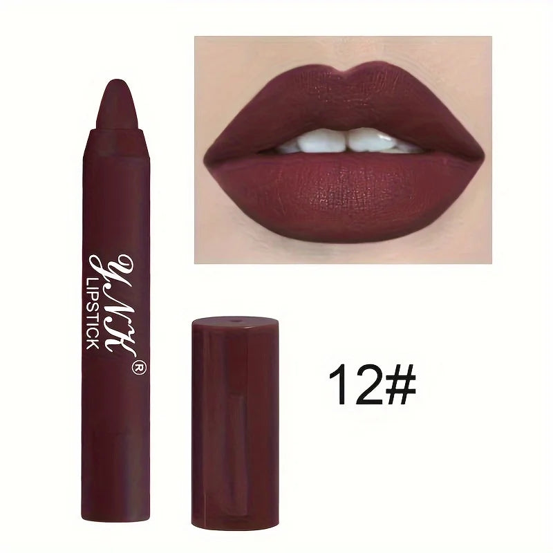 1PC Velvet Matte Lipsticks Pencil Waterproof Long Lasting Sexy Red Lip Stick Non-Stick Cup Makeup Lip Tint Pen Cosmetic