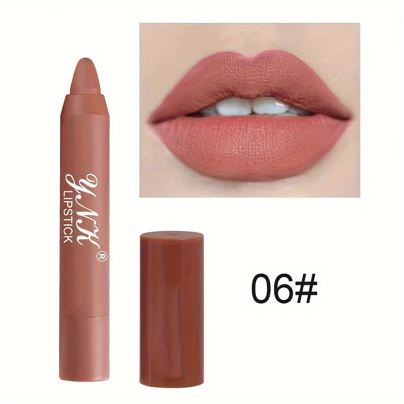 1PC Velvet Matte Lipsticks Pencil Waterproof Long Lasting Sexy Red Lip Stick Non-Stick Cup Makeup Lip Tint Pen Cosmetic