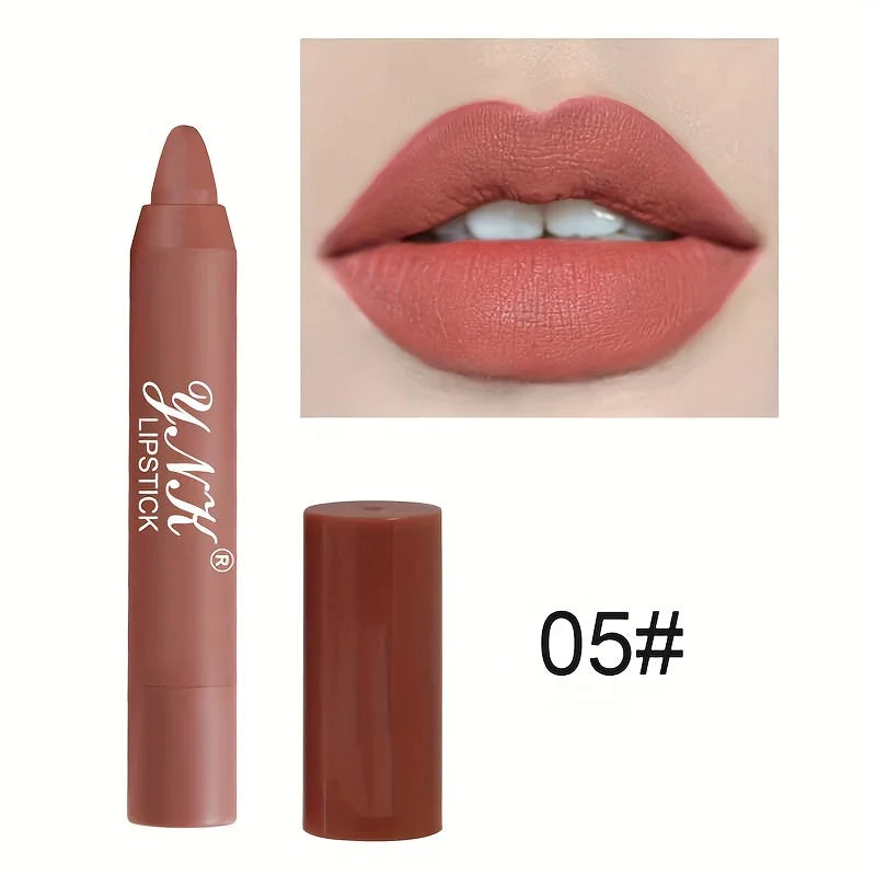 1PC Velvet Matte Lipsticks Pencil Waterproof Long Lasting Sexy Red Lip Stick Non-Stick Cup Makeup Lip Tint Pen Cosmetic