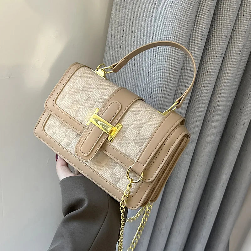 Women's Shoulder Bag Chain Crossbody Bag Fashion Women's Bag Personalized Retro Portable Small Square Bag