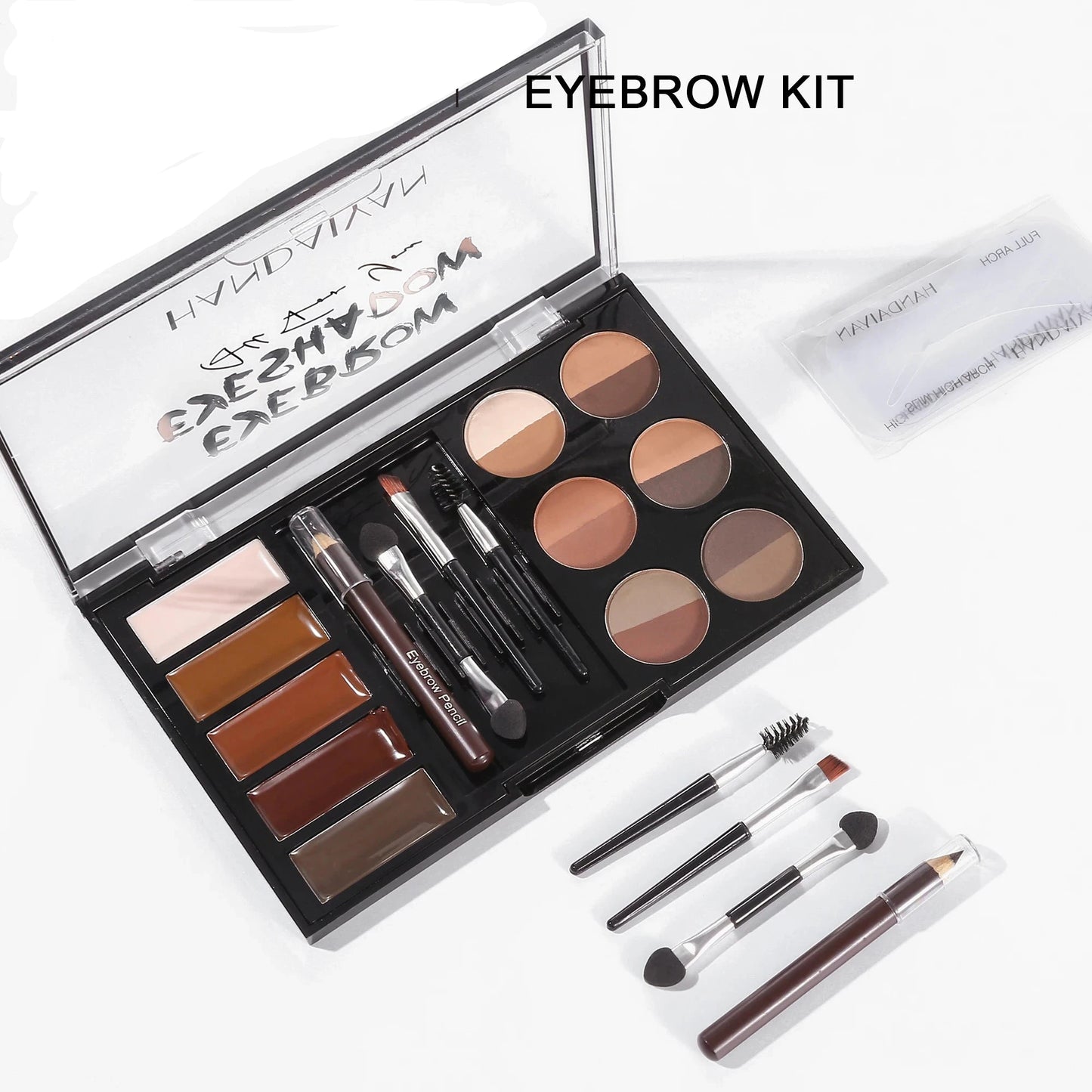 3-in-1 Eyebrow Pencil Powder Cream Kit High pigment Palette Long-lasting easy-to-color women Eyes Cosmetics