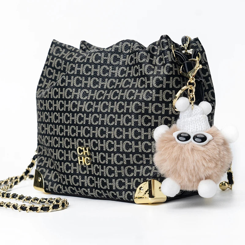 Crossbody High Quality Ladies Light Luxury Chain Bag Adjustable Brand Letter Print Cartoon Pendant Design Unique Popular