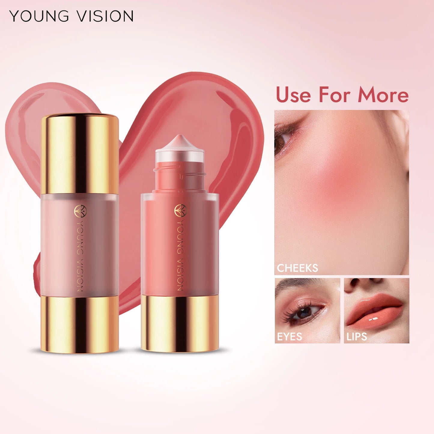 8 colors long-lasting Bottom press moisturizing easy makeup blush pencil solid creamy Liquid blusher