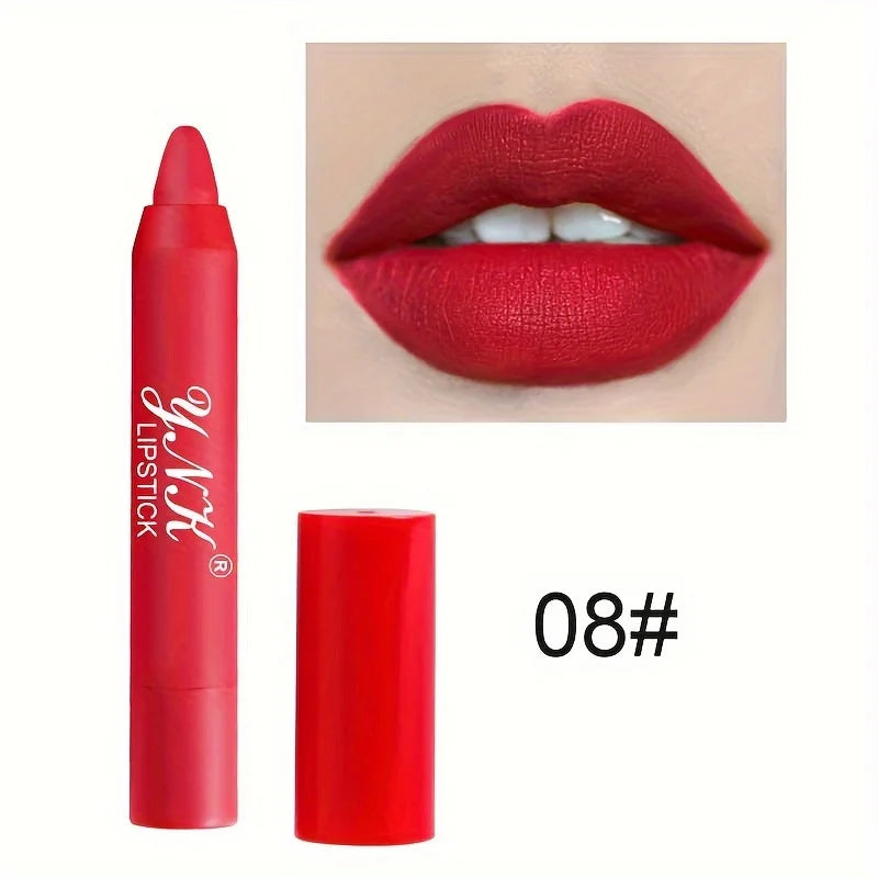 1PC Velvet Matte Lipsticks Pencil Waterproof Long Lasting Sexy Red Lip Stick Non-Stick Cup Makeup Lip Tint Pen Cosmetic