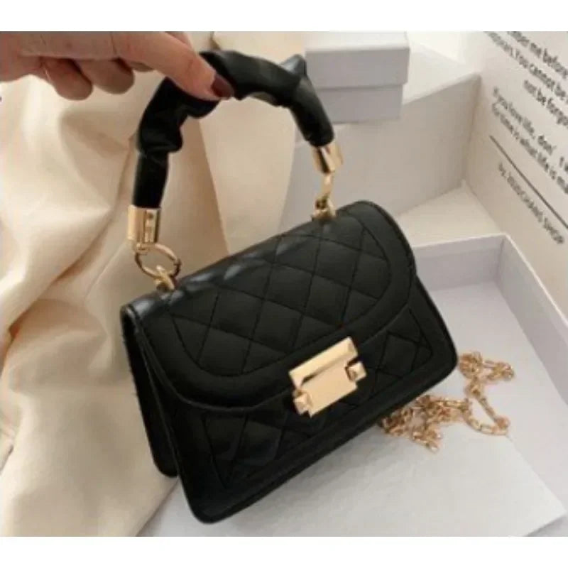 Women PU Leather Shoulder Bags Small Messenger Designer Female Fashion Chain Rhomboid Crossbody Bag Ladies Mini Handbag