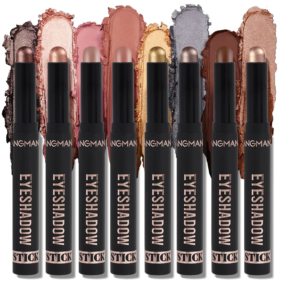 Matte Glitter Eyeshadow Stick Makeup Pearlescent Brighten Lying Silkworm Eyeliner Highlighter Lasting Eye Shadow Pencil Cosmetic