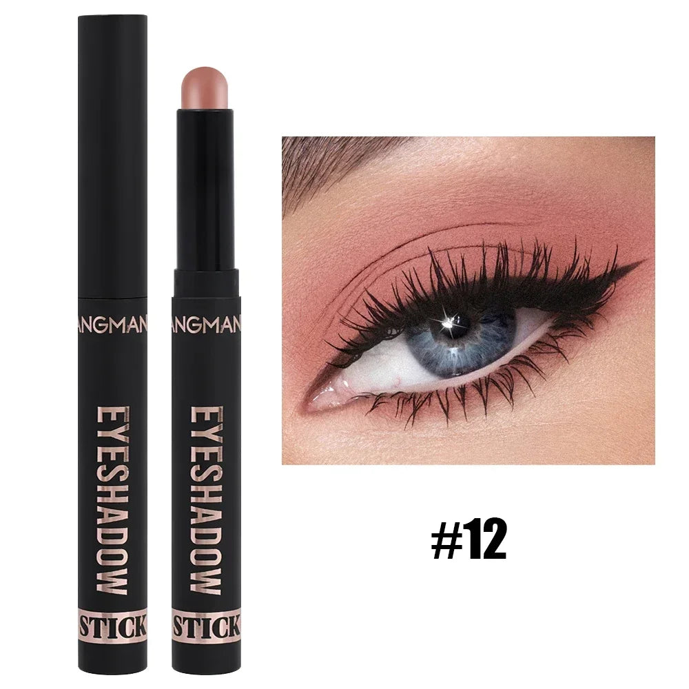 Matte Glitter Eyeshadow Stick Makeup Pearlescent Brighten Lying Silkworm Eyeliner Highlighter Lasting Eye Shadow Pencil Cosmetic