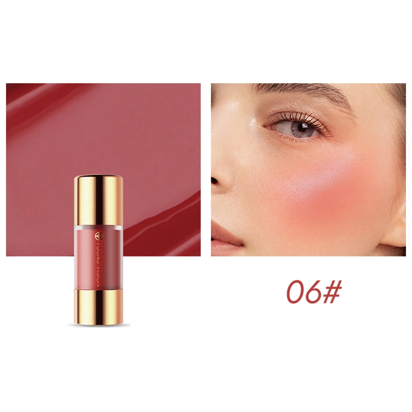 8 colors long-lasting Bottom press moisturizing easy makeup blush pencil solid creamy Liquid blusher