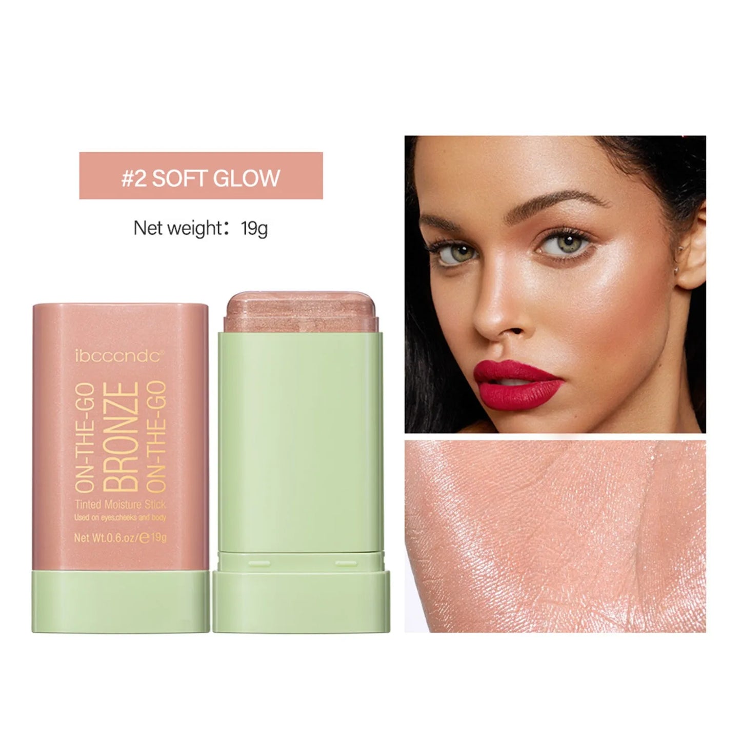 Rotating Contouring Stick Highlight Contouring And Brightening Shadow Stick, Flatness Contouring Stick Makeup Bronzer Stick(19g)