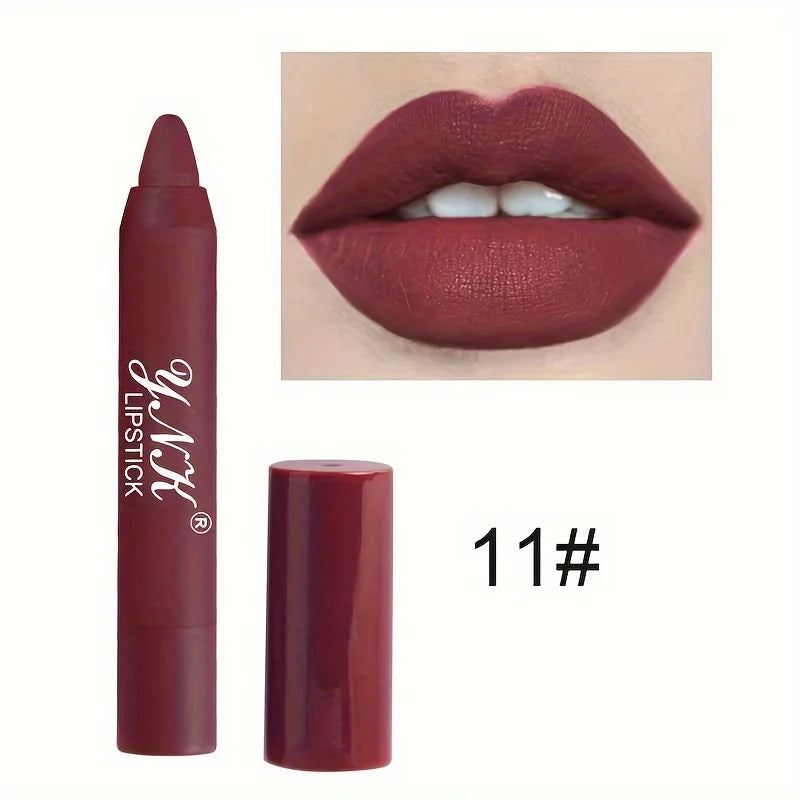 1PC Velvet Matte Lipsticks Pencil Waterproof Long Lasting Sexy Red Lip Stick Non-Stick Cup Makeup Lip Tint Pen Cosmetic