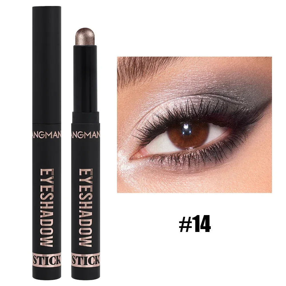 Matte Glitter Eyeshadow Stick Makeup Pearlescent Brighten Lying Silkworm Eyeliner Highlighter Lasting Eye Shadow Pencil Cosmetic