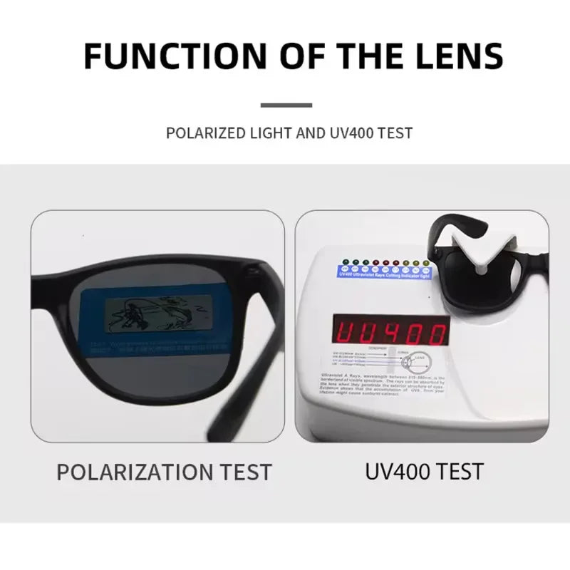 Men’s Polarized Sports Sunglasses with Rope – UV400 Outdoor Driving & Hiking Eyewear