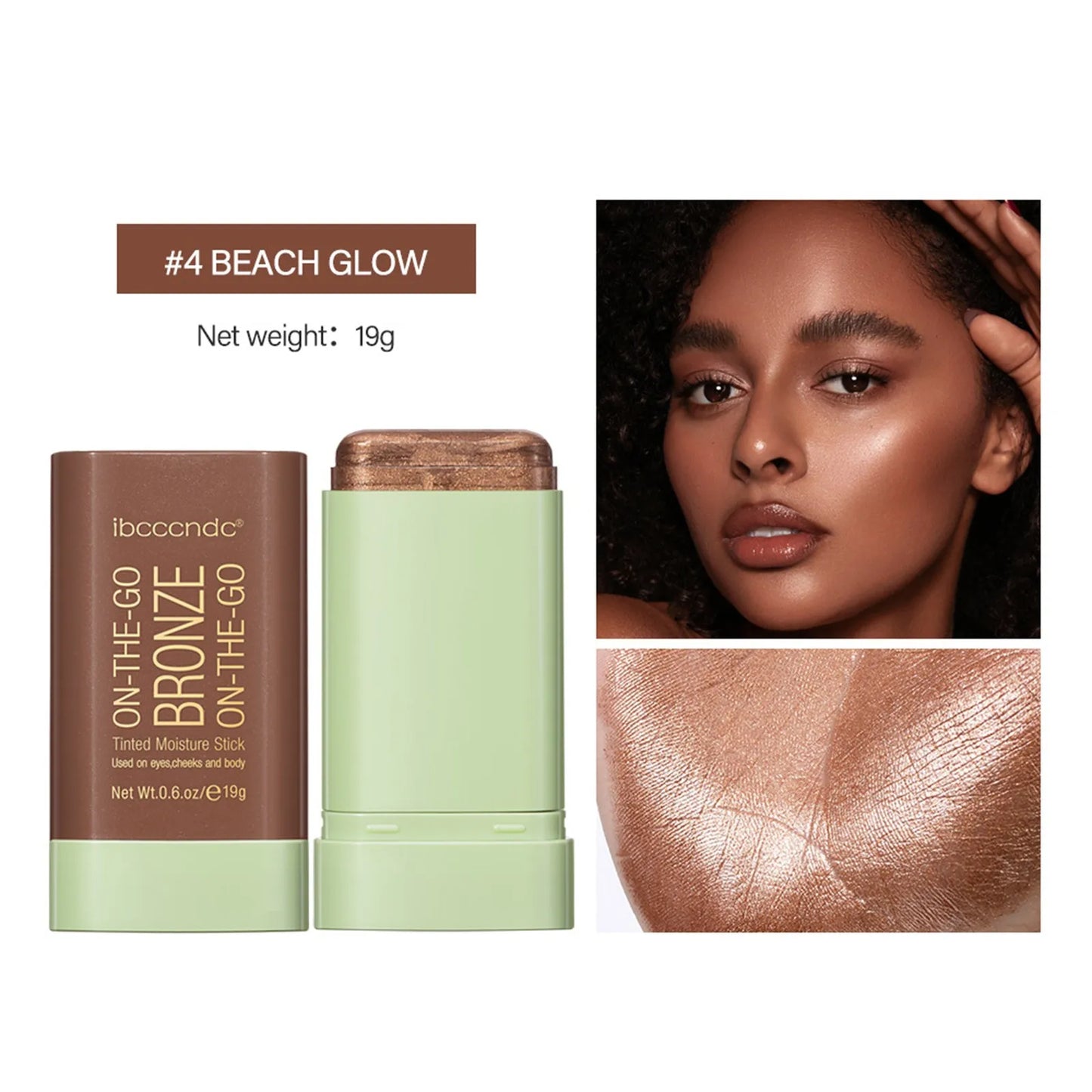 Rotating Contouring Stick Highlight Contouring And Brightening Shadow Stick, Flatness Contouring Stick Makeup Bronzer Stick(19g)