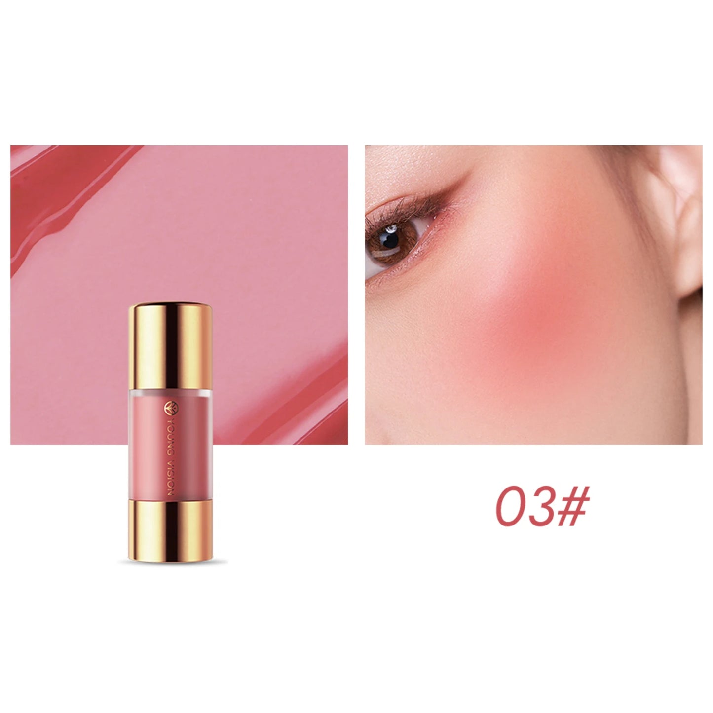 8 colors long-lasting Bottom press moisturizing easy makeup blush pencil solid creamy Liquid blusher