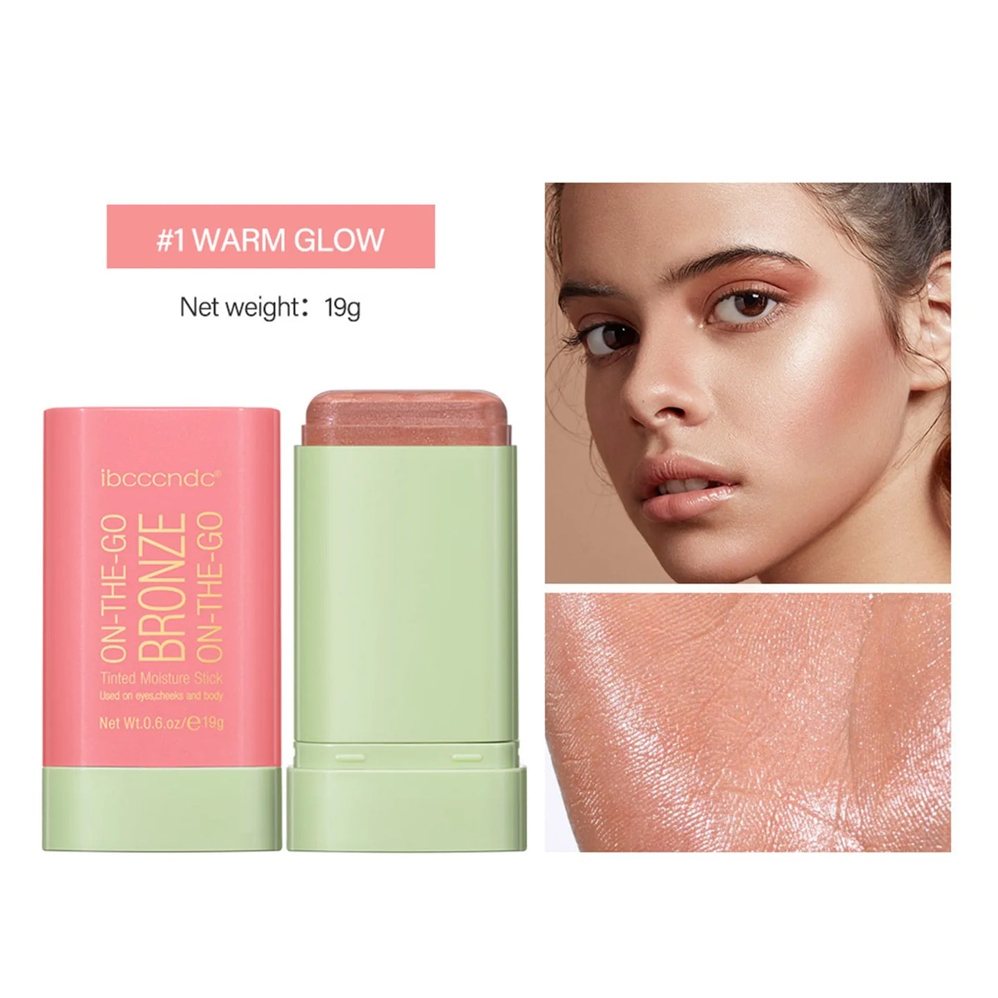 Rotating Contouring Stick Highlight Contouring And Brightening Shadow Stick, Flatness Contouring Stick Makeup Bronzer Stick(19g)