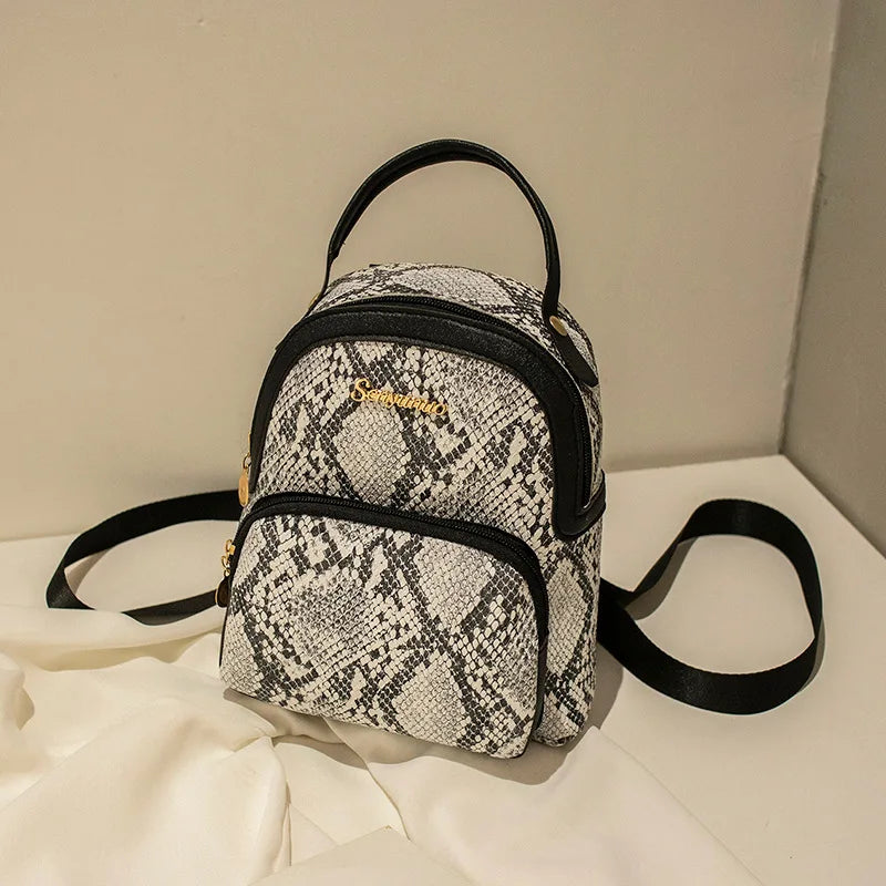 Women Mini Backpack Printed Cow Pattern Backpacks Simple Casual Student Bookbags Traveling Boin Purse Backpacks