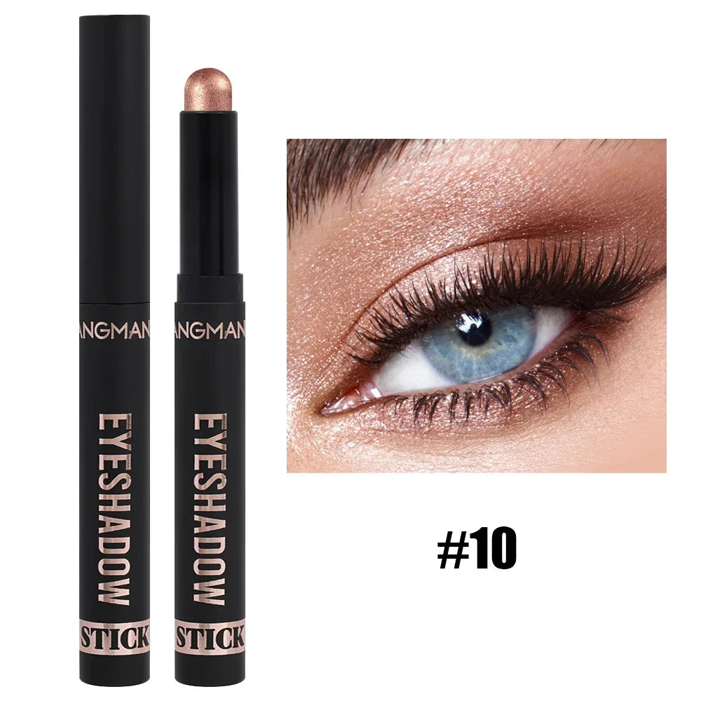 Matte Glitter Eyeshadow Stick Makeup Pearlescent Brighten Lying Silkworm Eyeliner Highlighter Lasting Eye Shadow Pencil Cosmetic