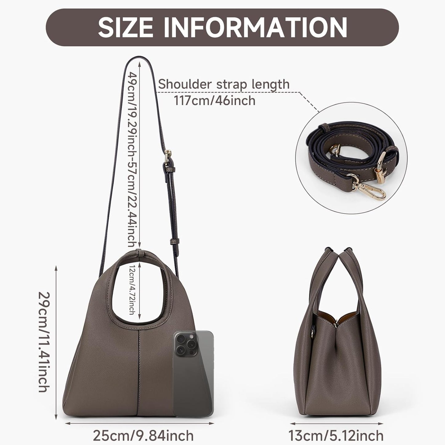 Crossbody Purse for Women Top-Handle Handbags Satchel Bag Leather Tote Bag Hobo Crossbody Purse Trendy Shoulder Bag