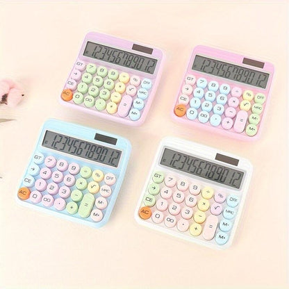 High-Precision 12-bit Desktop Calculator - Large Display, Big Buttons for Easy Use - Perfect for Students & Office Work  It works without batteries