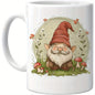 1-Pack Gnome Mug - Gnome With Coffee Mug - Gnome Lover Gifts - Gifts For Men Women - Birthday Christmas Gifts - 11oz White Ceramic Coffee Tea Cup/Sports Cup/Sports Cup