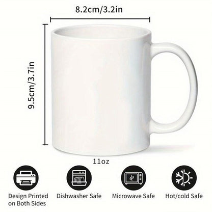 1-Pack Gnome Mug - Gnome With Coffee Mug - Gnome Lover Gifts - Gifts For Men Women - Birthday Christmas Gifts - 11oz White Ceramic Coffee Tea Cup/Sports Cup/Sports Cup