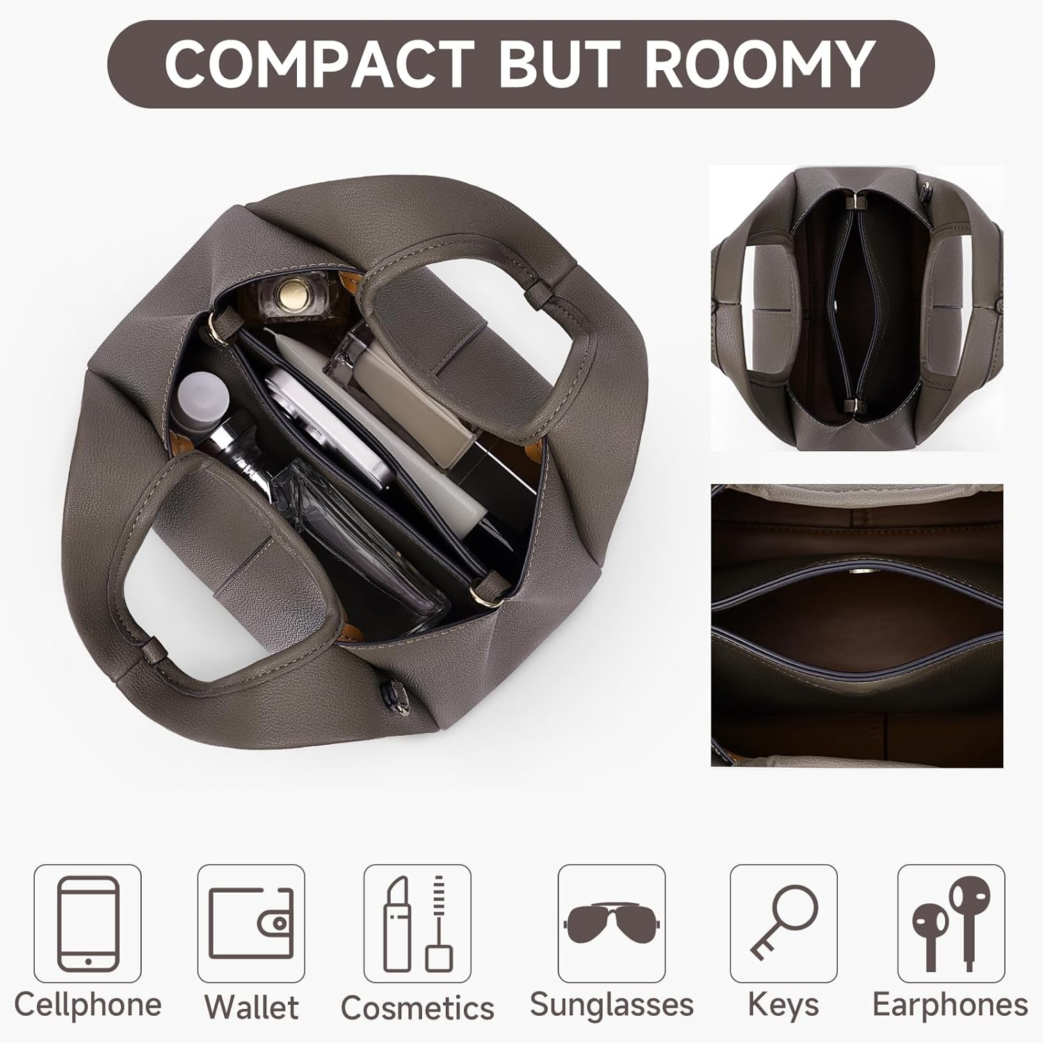 Crossbody Purse for Women Top-Handle Handbags Satchel Bag Leather Tote Bag Hobo Crossbody Purse Trendy Shoulder Bag