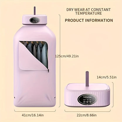 Portable Clothes Dryer, Mini Dryer Machine With Timing Function Equipped - Compact And Convenient Drying Solution For Apartment, Dorm, RV - Quick And Easy To Use Compact Dryer Machine With Dryer Bag For Delicate Garments