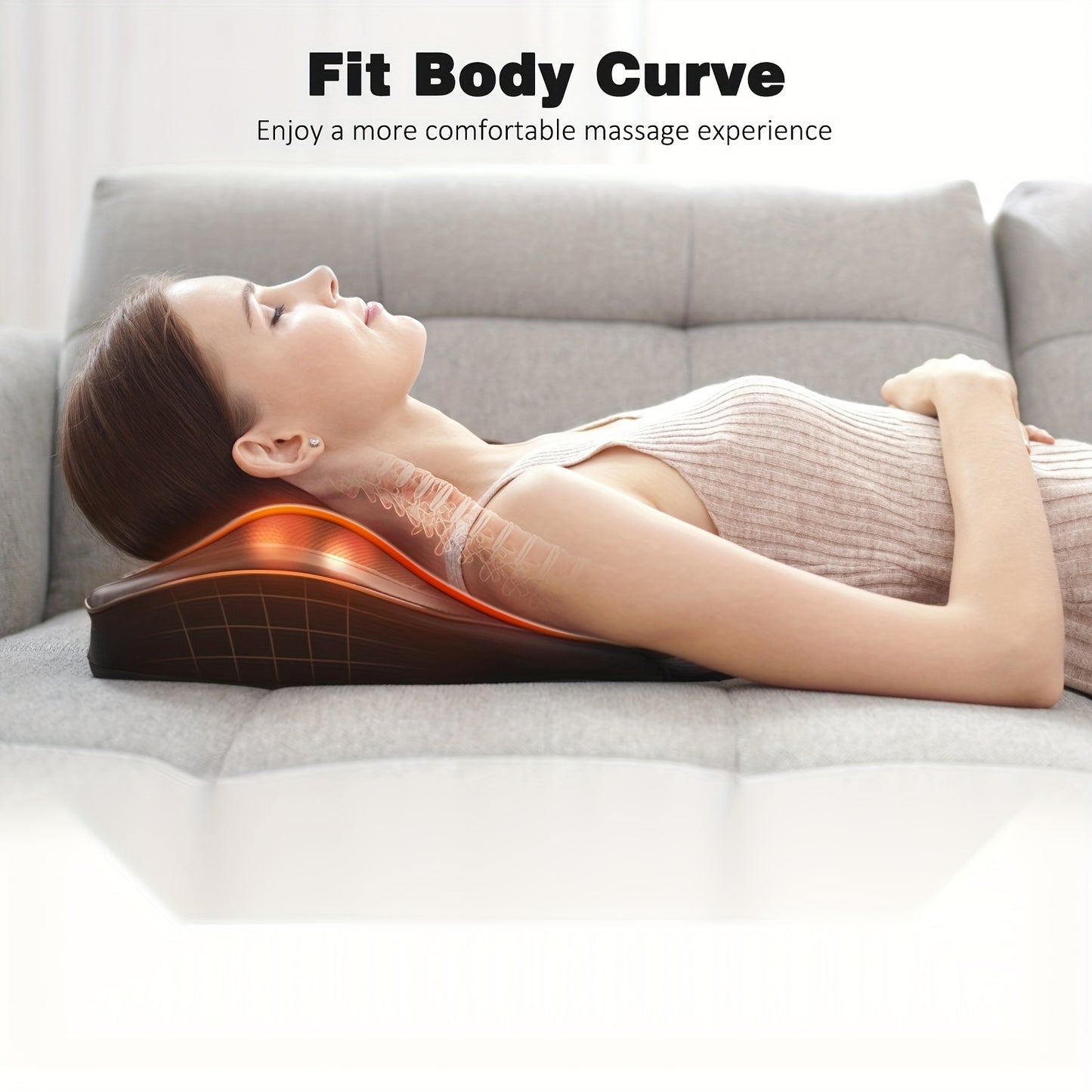 Heating Acupressure Neck Massager – Deep Tissue Kneading Electric Massager for Neck, Shoulder, Back & Legs