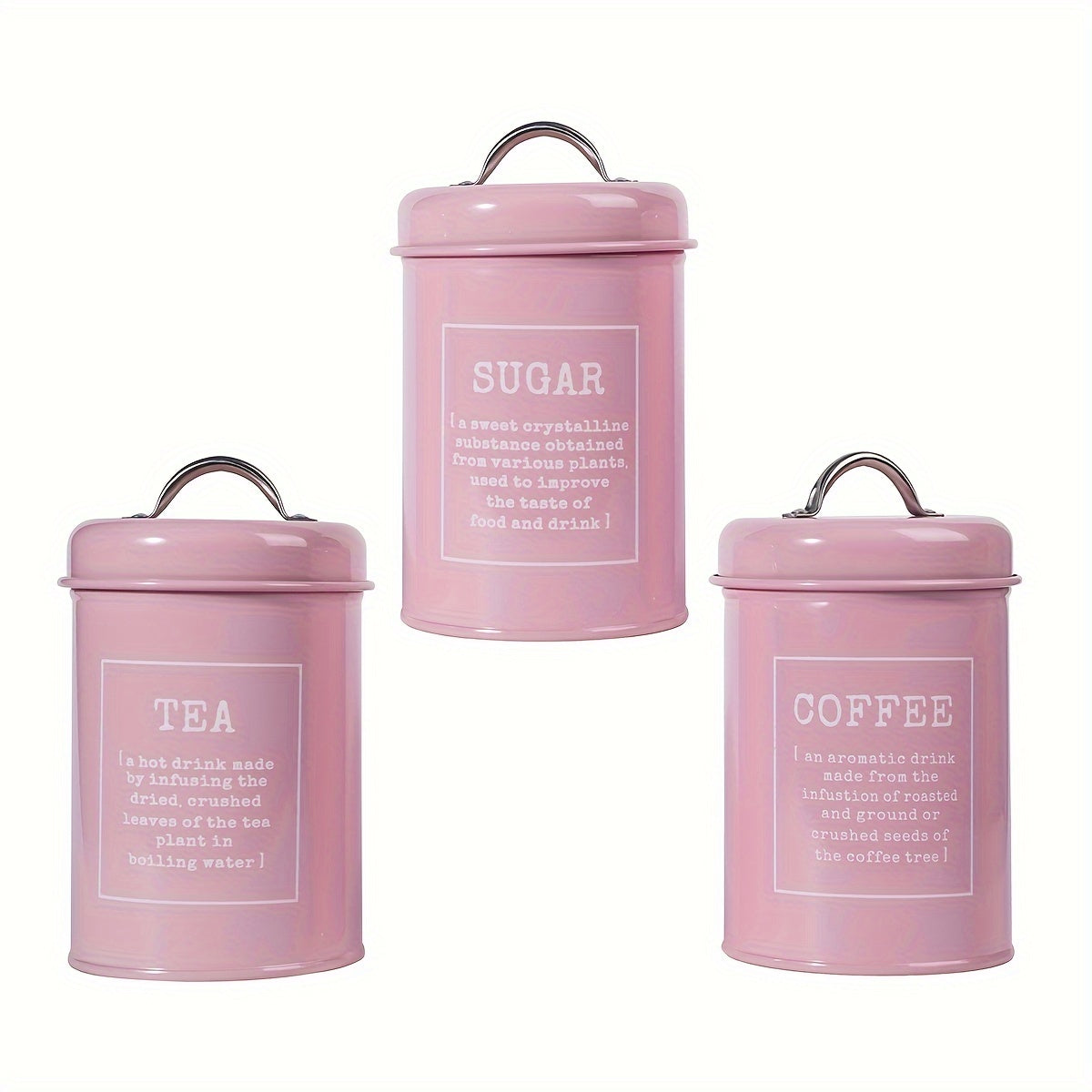 3pcs Storage Container, Multipurpose Leak Proof And Reusable Food Storage Box With Lid, Portable And Durable Food Sealed Box, For Tea, Coffee And Sugar, Kitchen Organizers And Storage, Kitchen Accessories