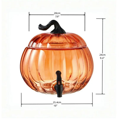 1.5 Gal Orange Pumpkin Glass Dispenser