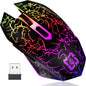Bluetooth Wireless Gaming Mouse, 2.4G Cordless RGB Rechargeable PC Game Mouse, Black