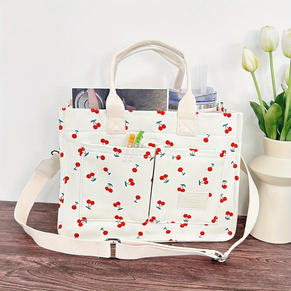 Women's Nylon Material Tote Bag With Multiple Compartments, Versatile And Practical Handbag