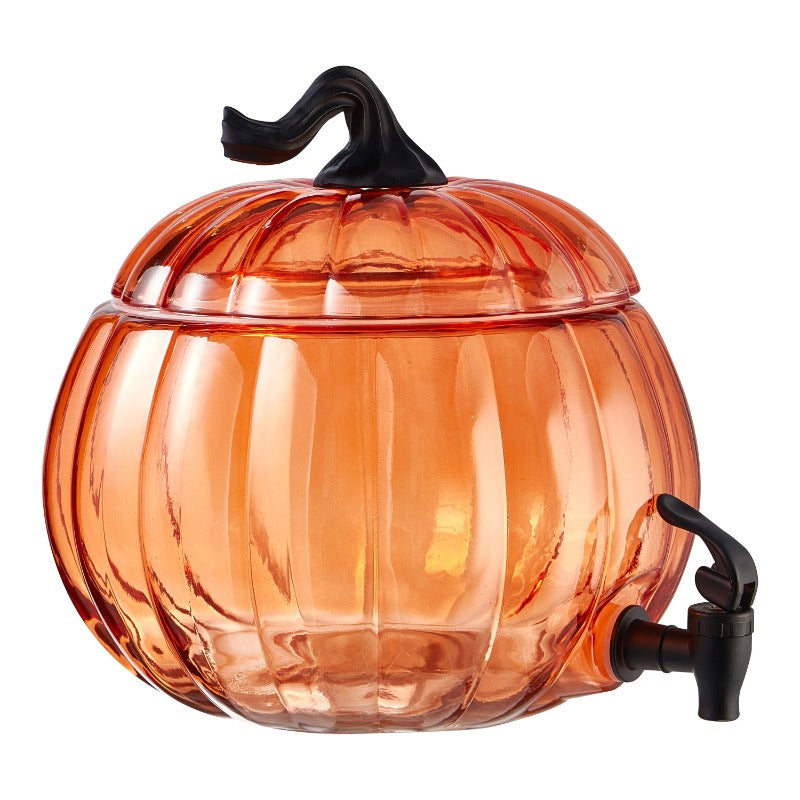 1.5 Gal Orange Pumpkin Glass Dispenser