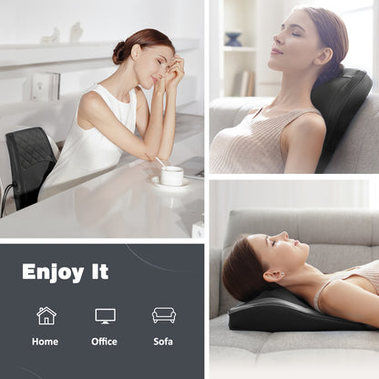 Heating Acupressure Neck Massager – Deep Tissue Kneading Electric Massager for Neck, Shoulder, Back & Legs