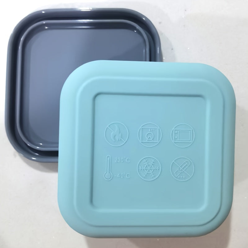 3pcs Silicone Food Storage Set - Microwave & Freezer Safe, Perfect for Lunch Boxes, Baking, and Outdoor Camping