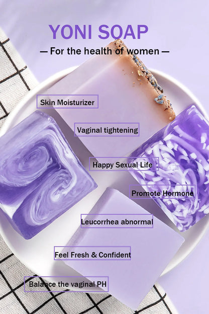 Organic Soap Bars – pH-Balanced Feminine Wash & Odor Eliminator for Sensitive Skin, Yoni & Body Care