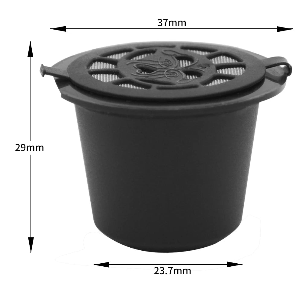 Reusable Coffee Capsule for Nespresso | Stainless Steel Filter Mesh Refillable Espresso Pod with Kitchen Tamper"