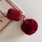 Soft Plush Fluffy Sphere For AirPods 1/2/3 Pro 2 Silicone Protective Case Suitable Ladies For AirPods 4