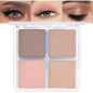 6 Color Eyeshadow Palette – Nude, Pink, Mauve, Rose Gold, Coffee & Black | Shimmer & Matte Travel Makeup