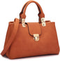 Women Satchel Handbags Top Handle Purse Medium Tote Bag Vegan Leather Shoulder Bag